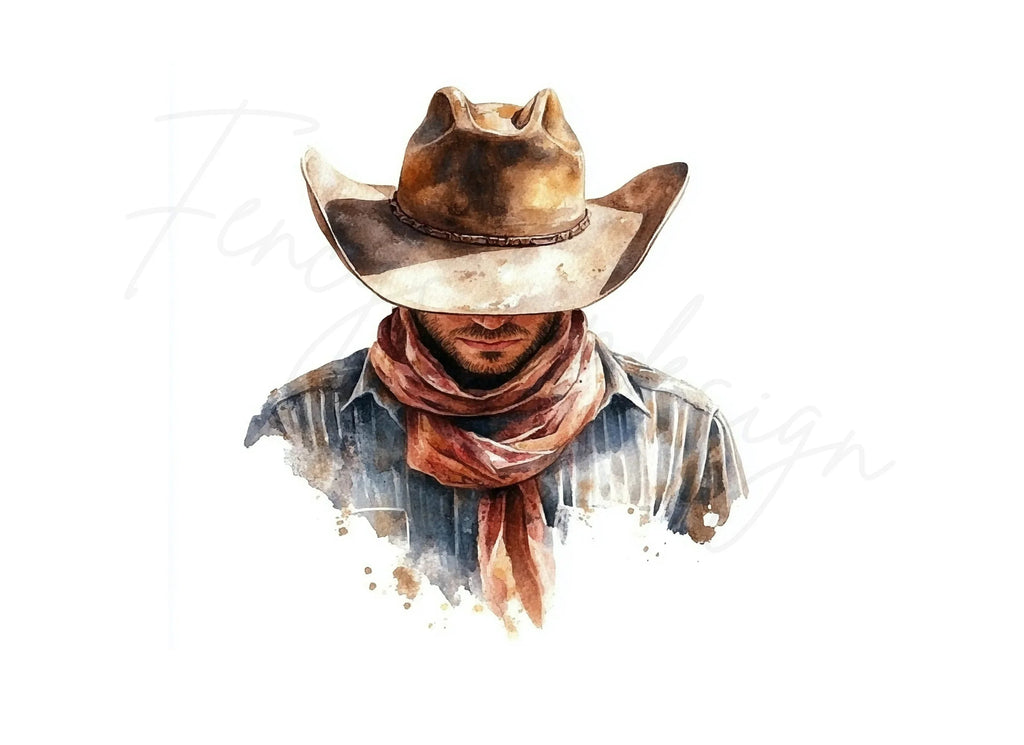Stylish Cowboy Fashion Clipart Bundle