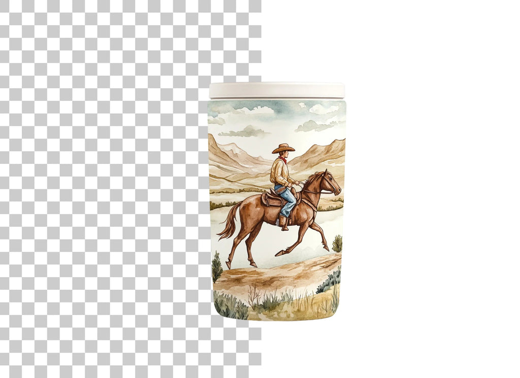 Cowboy Riding Horse Tumbler Clipart Bundle