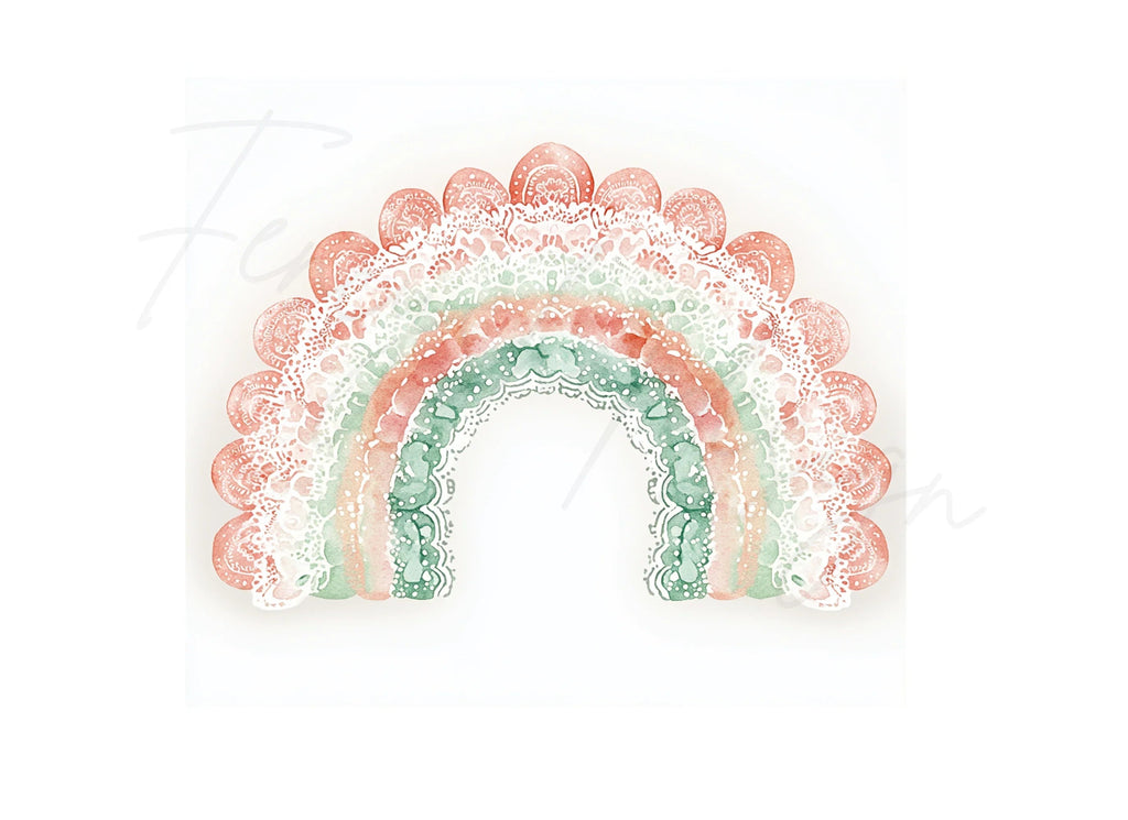 Boho Rainbow Lace Details Clipart Bundle