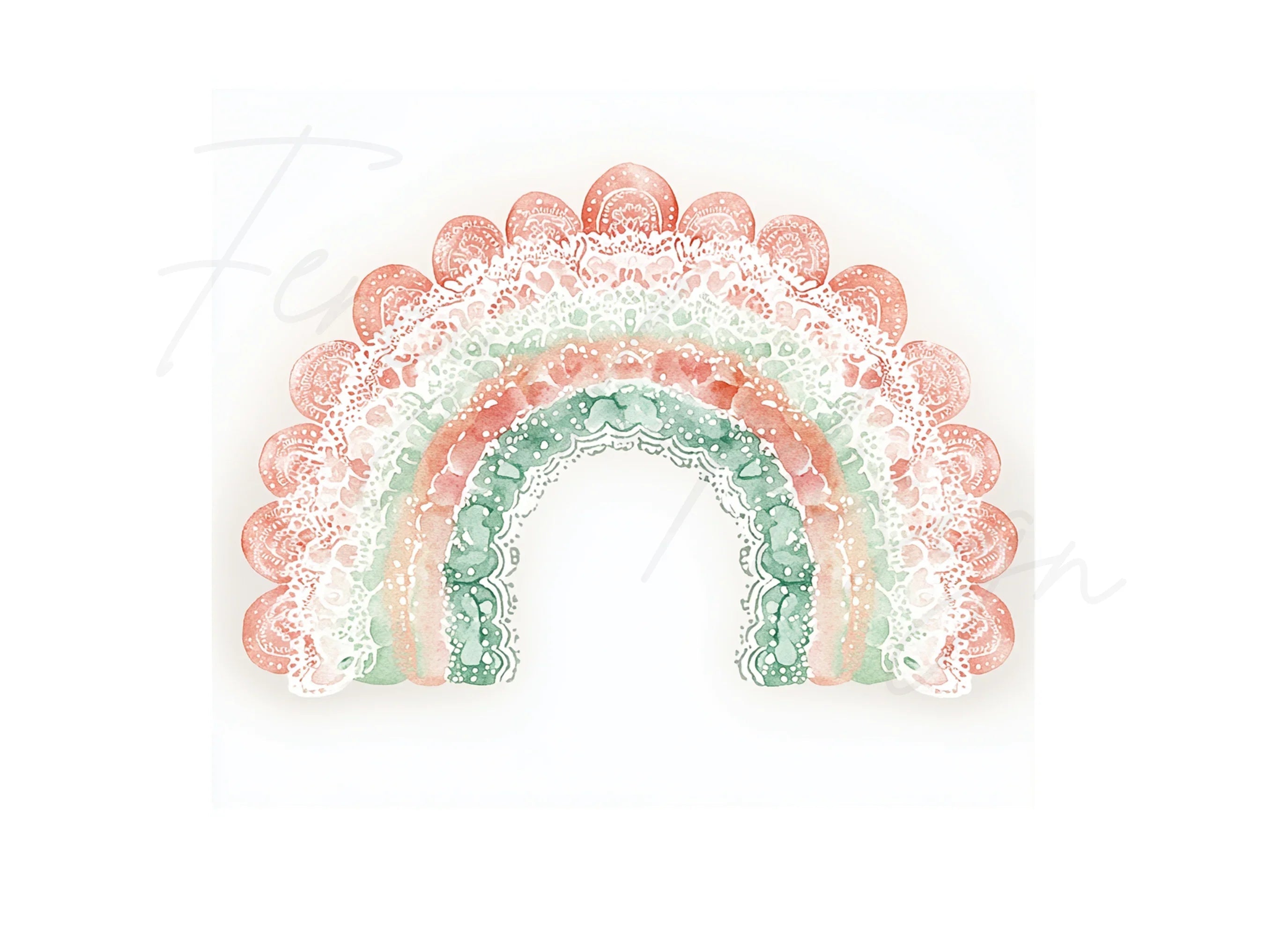Boho Rainbow Lace Details Clipart Bundle