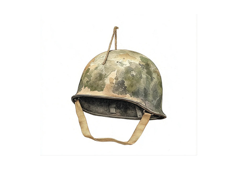 Vintage Military Helmets Clipart Bundle