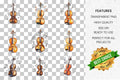 Violin Music Notes Clipart Bundle