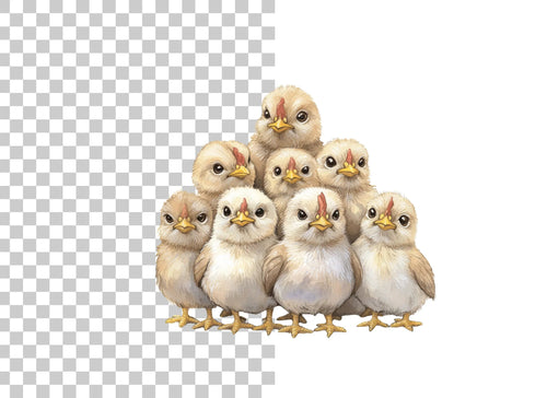 Adorable Baby Chicks Clipart Bundle