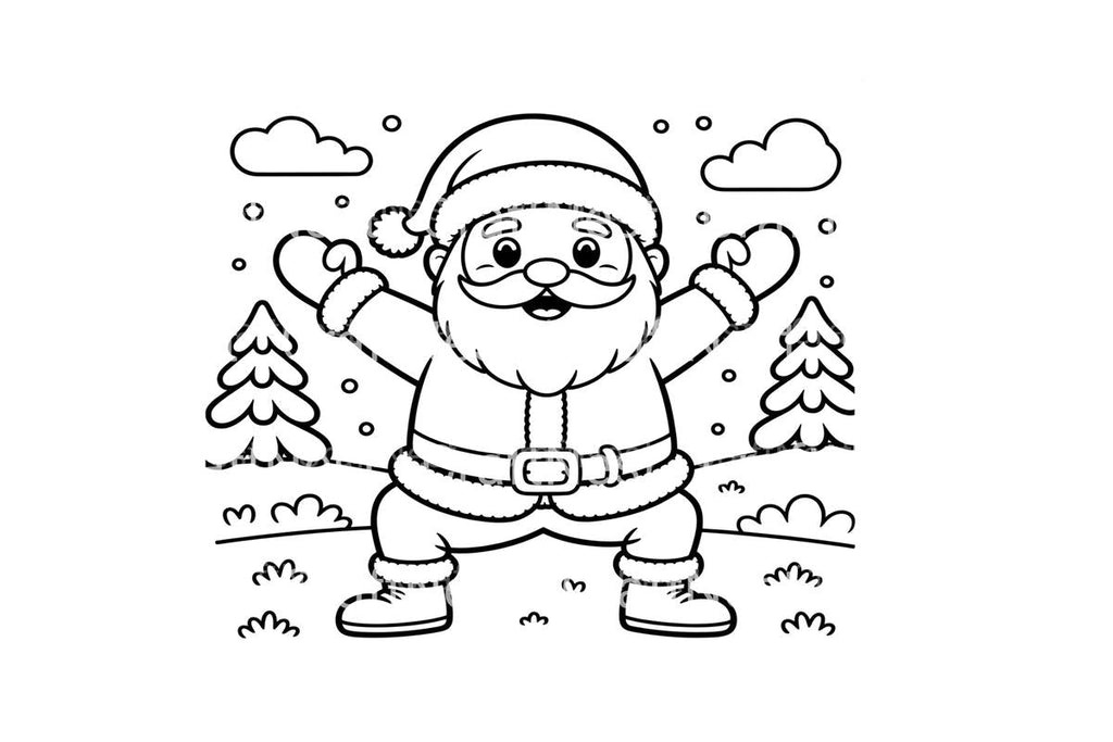Jolly Santa Claus Winter Coloring Books