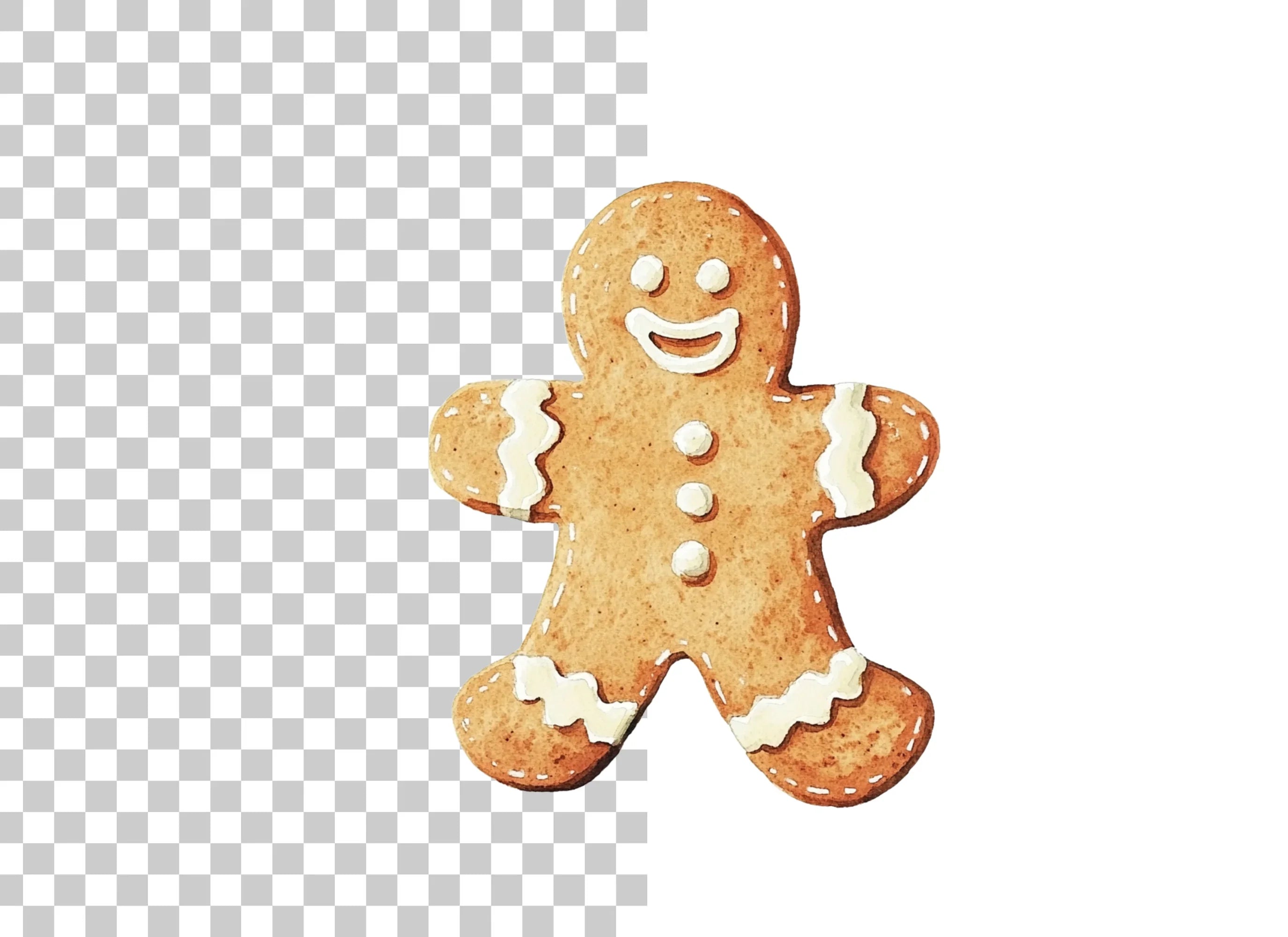 Gingerbread Man Christmas Clipart Bundle