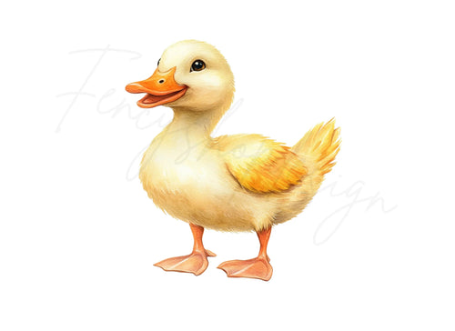 Adorable Duckling Illustration Clipart Bundle