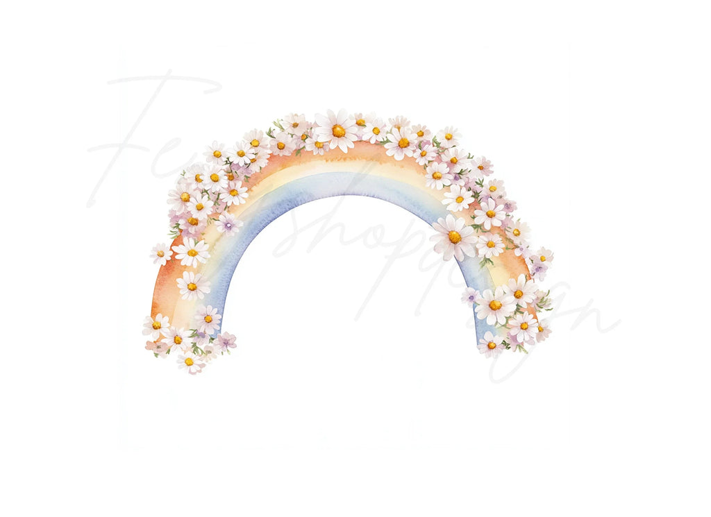 Daisy Rainbow Clipart Bundle