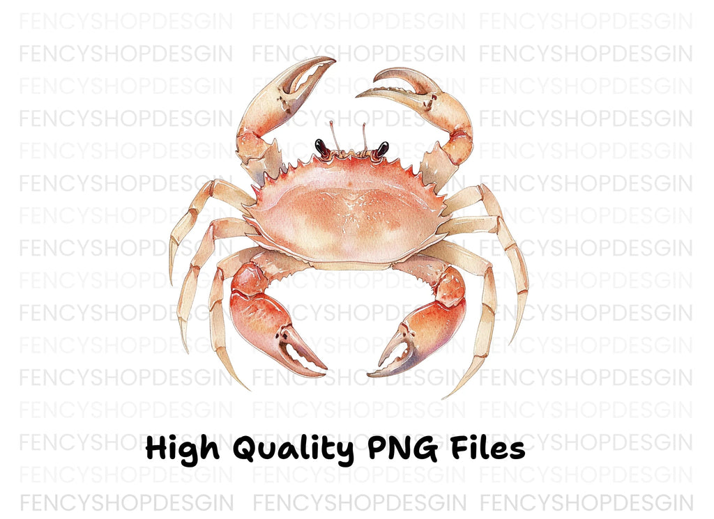 Light Orange Crab Clipart Bundle