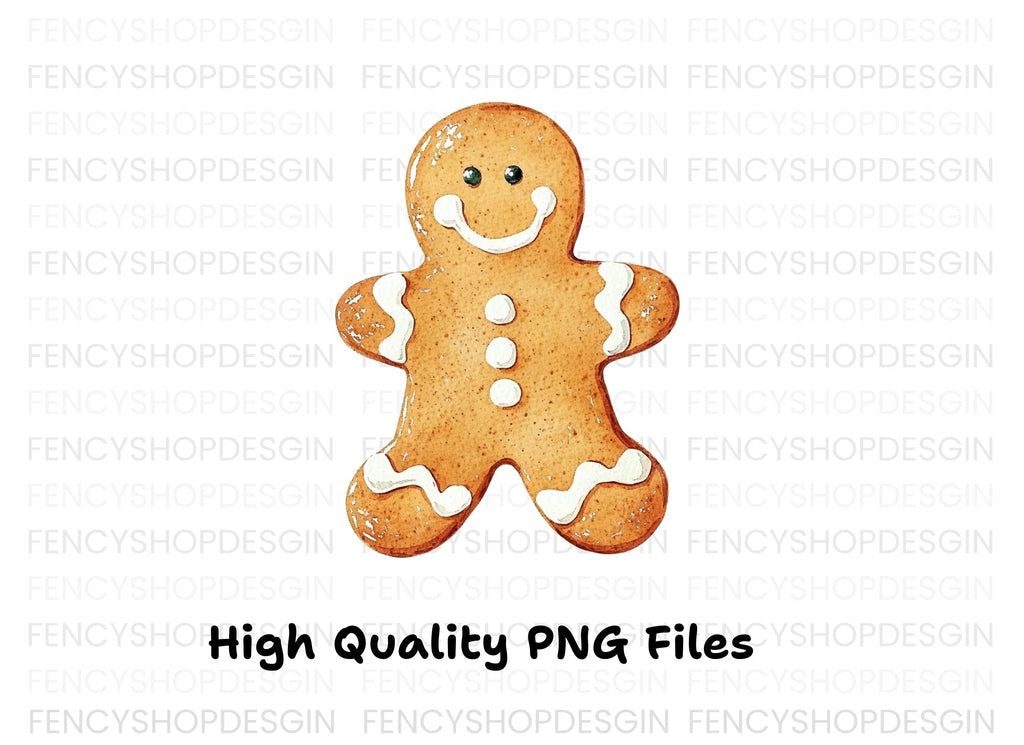 Smiling Gingerbread Man Trio Clipart Bundle
