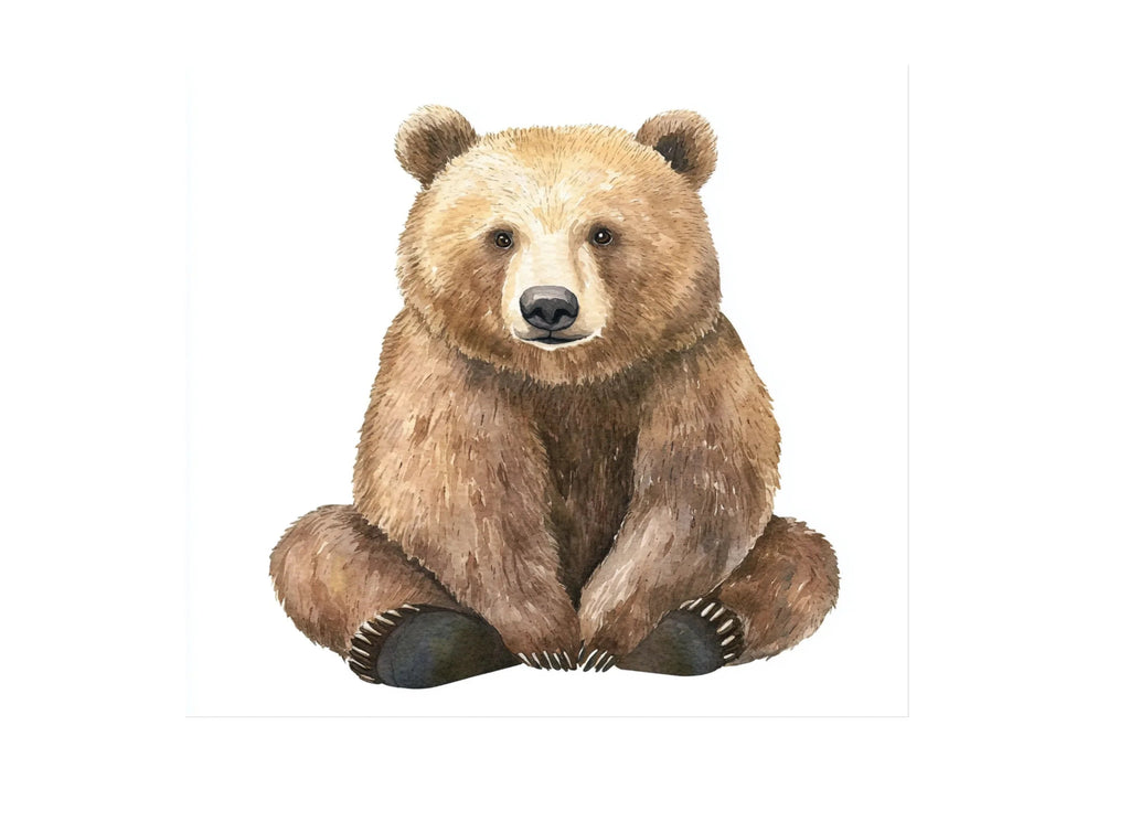 Adorable Sitting Bear Clipart Bundle