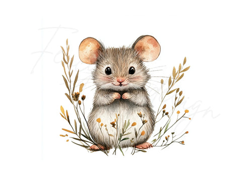 Adorable Field Mouse Clipart Bundle