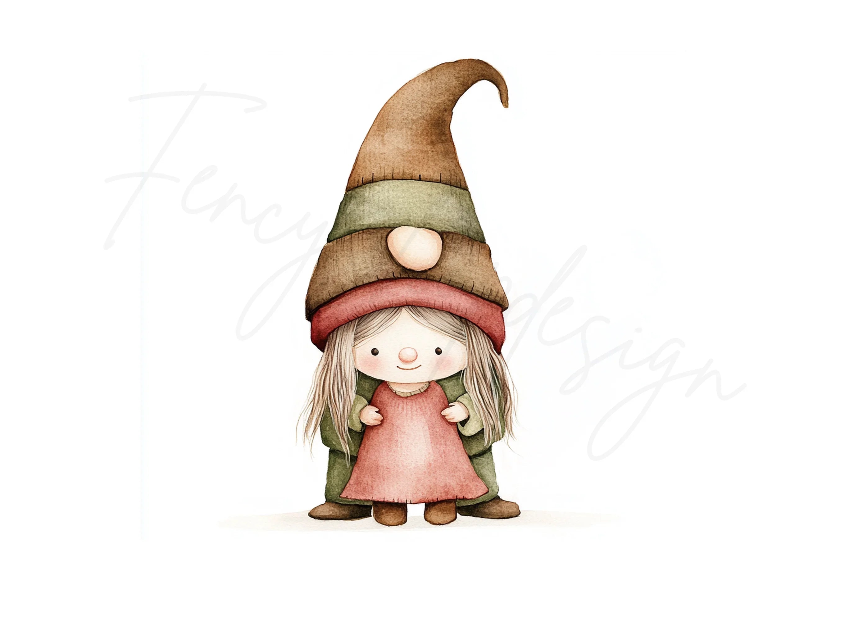 Adorable Gnome Family Clipart Bundle