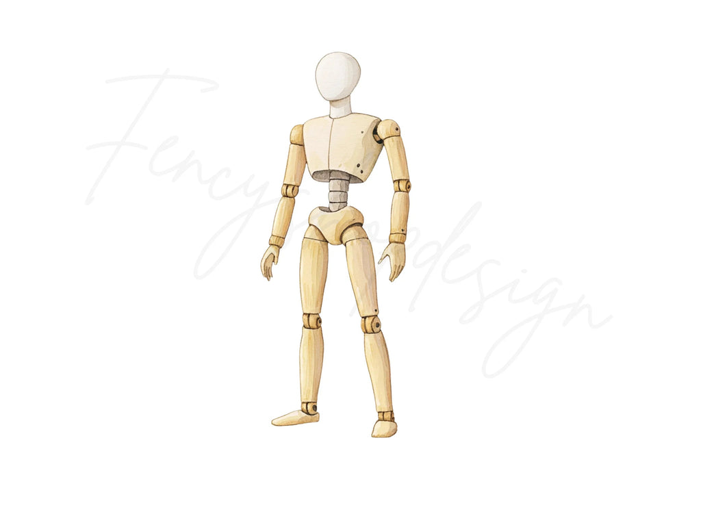 Articulated Mannequin Figure Clipart Bundle