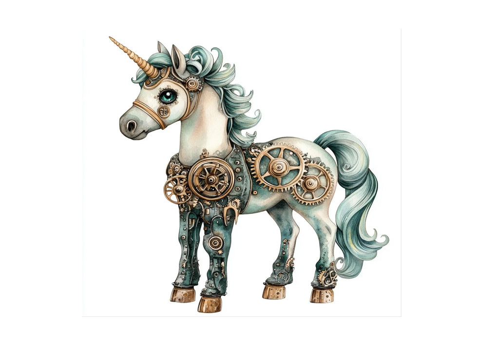 Steampunk Unicorn Clipart Bundle