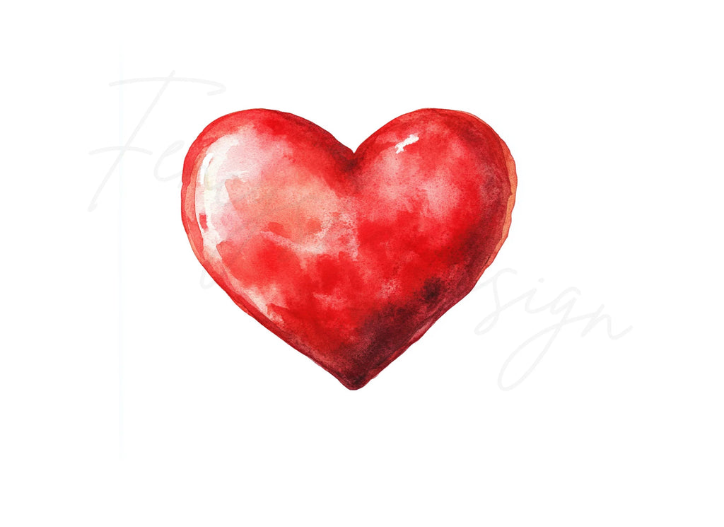Vibrant Red Hearts Clipart Bundle