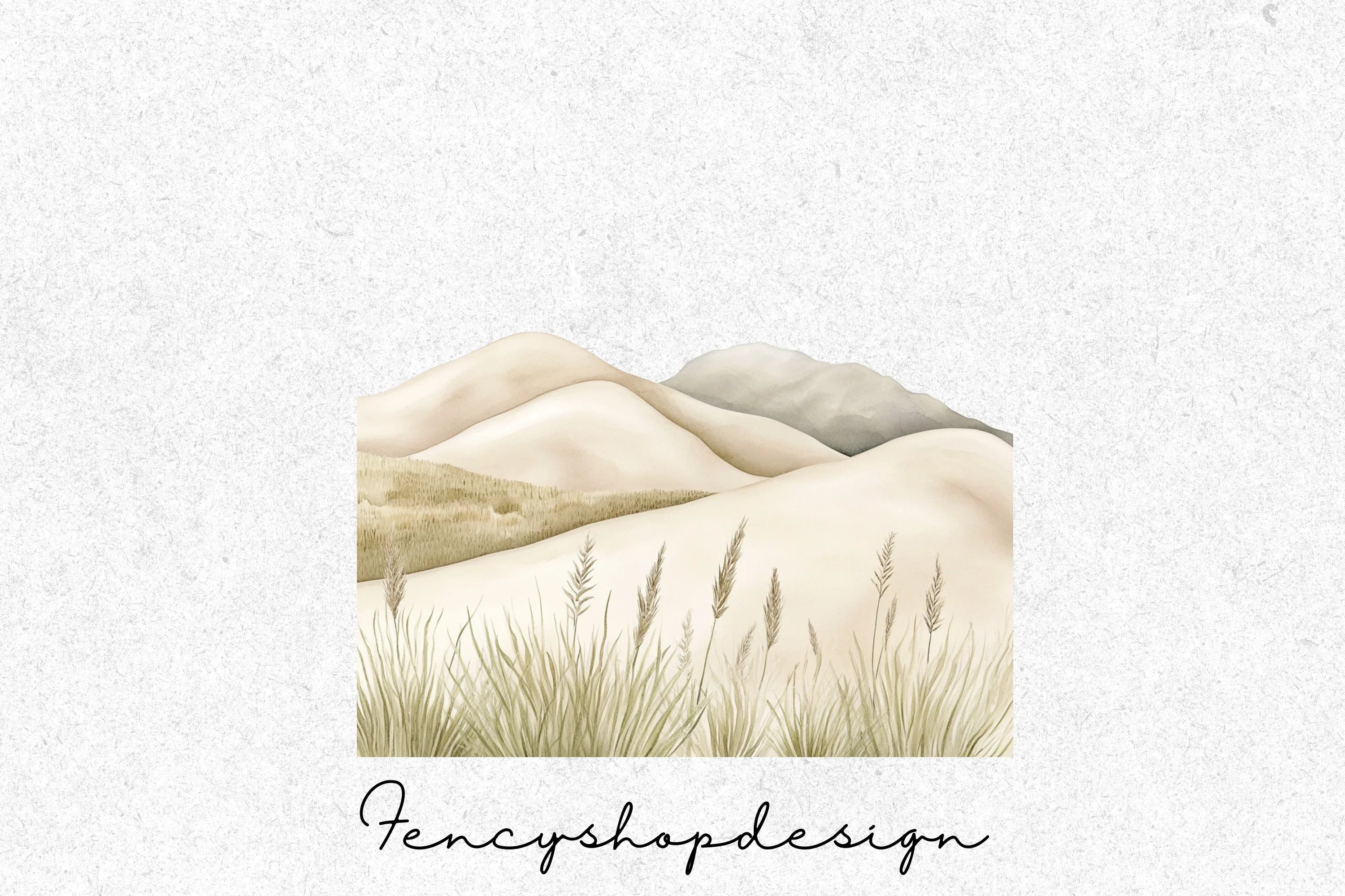 Sand Dunes Grass Clipart Bundle