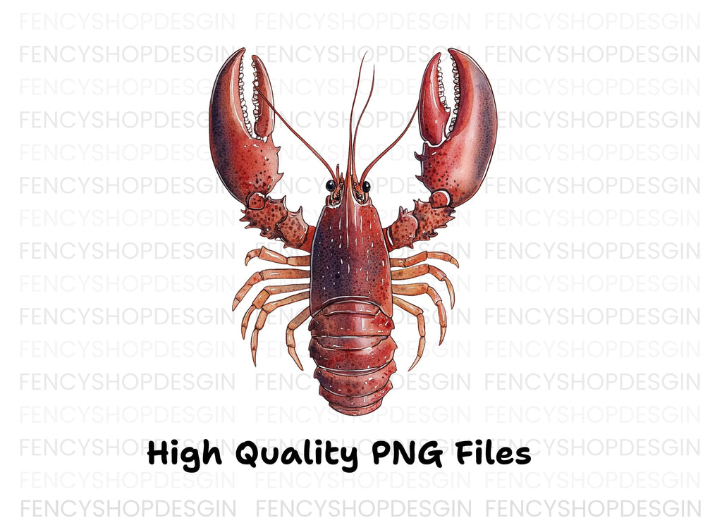 Realistic Red Lobster Clipart Bundle