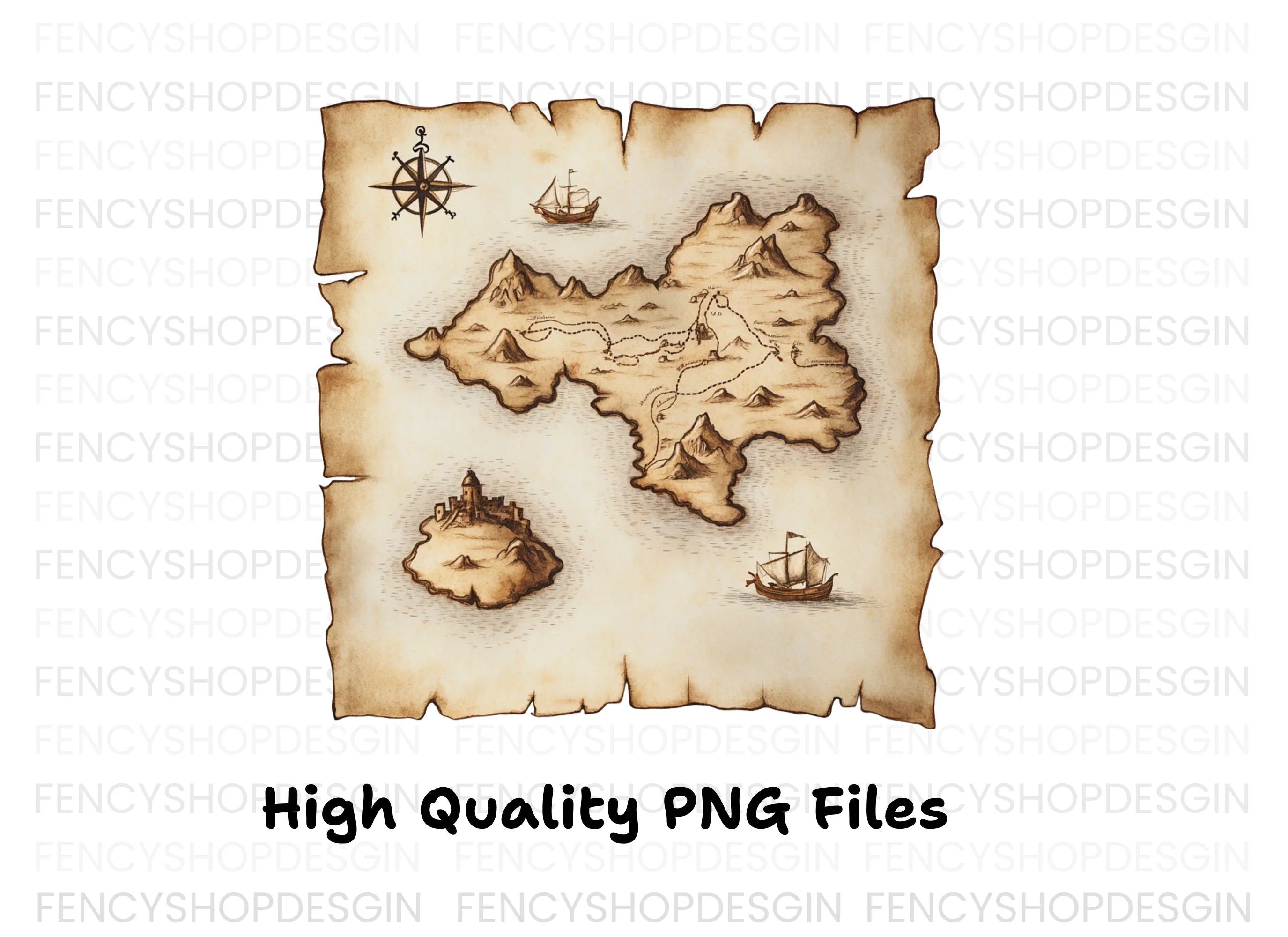 Fantasy World Map Clipart Bundle