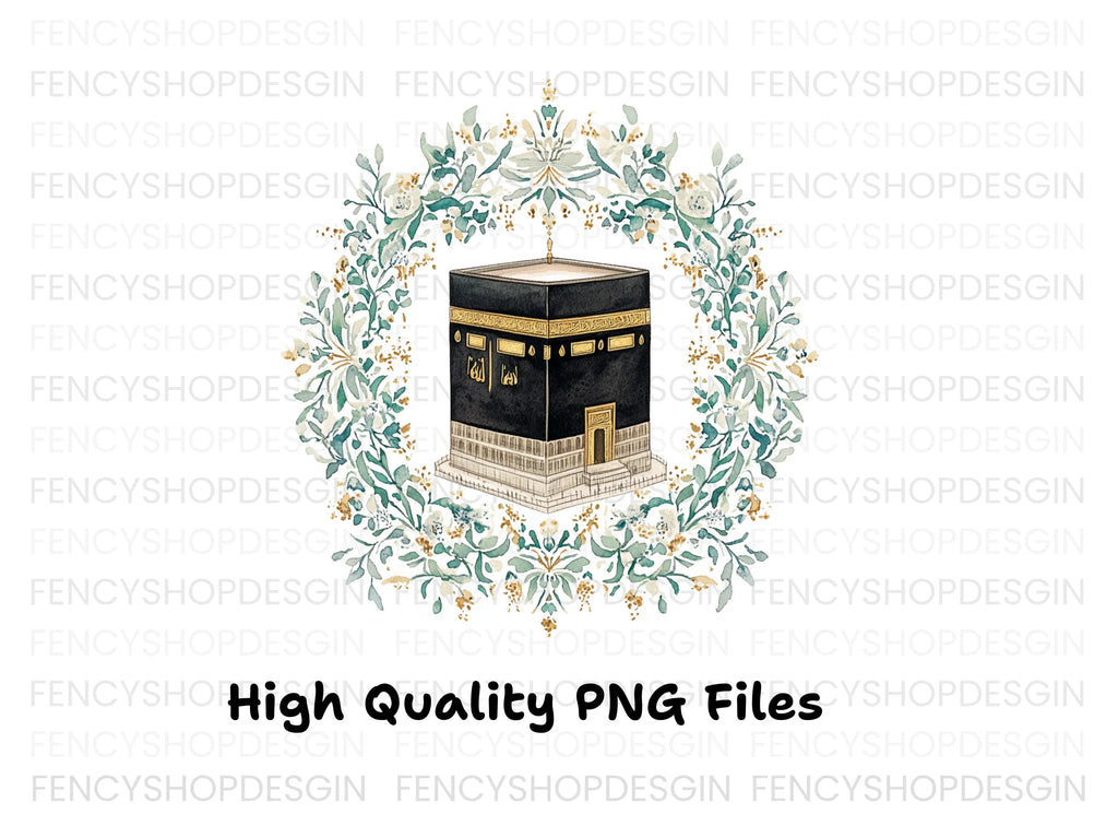 Kaaba Floral Wreath Clipart Bundle