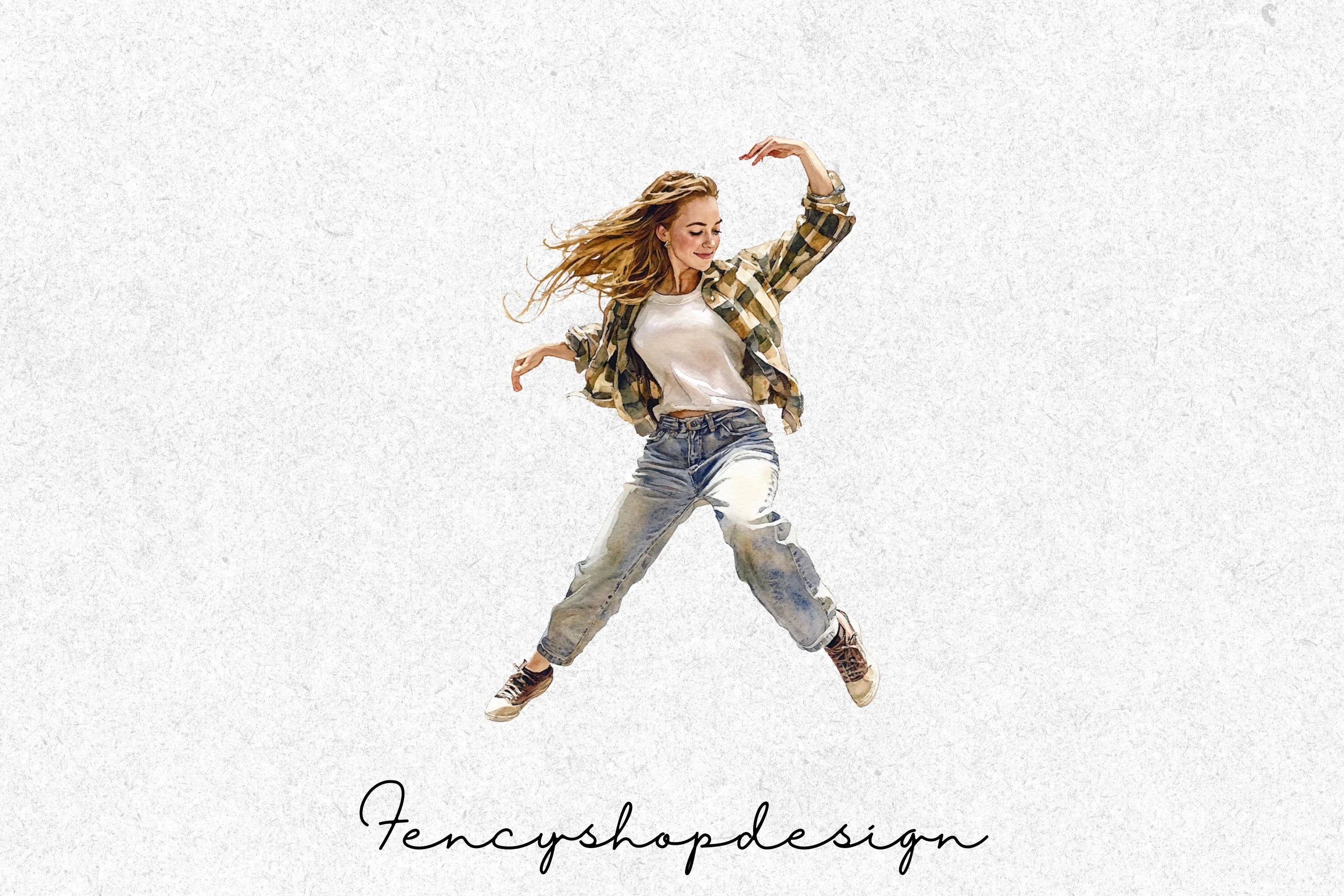 Dynamic Dancing Women Clipart Bundle