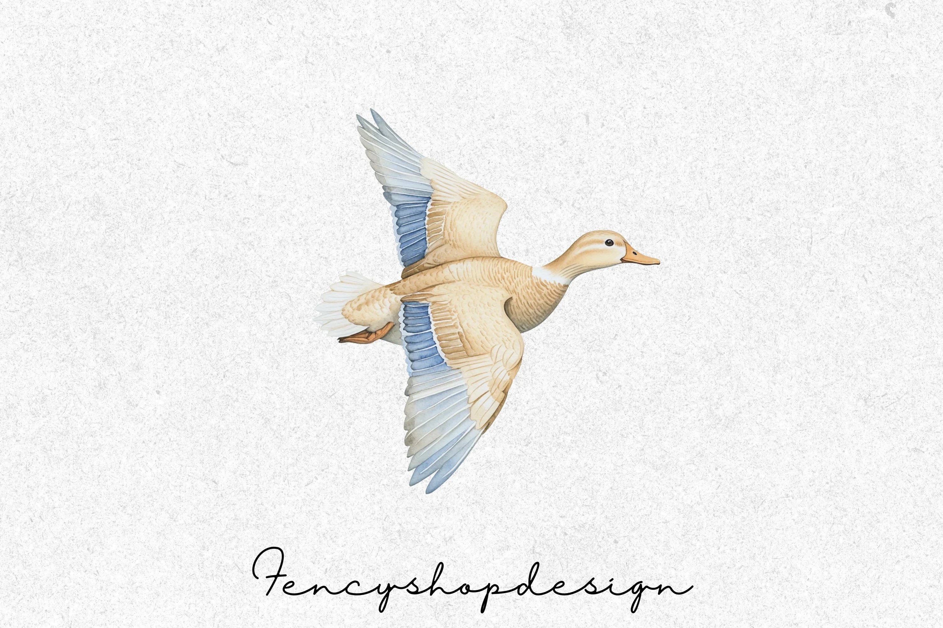 Graceful Flying Ducks Clipart Bundle