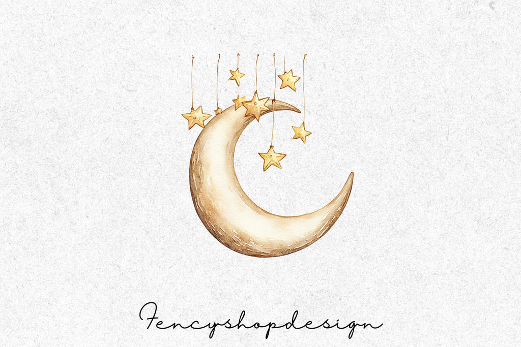 Moon and Stars Clipart Bundle