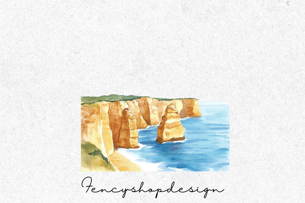 Ocean Cliffs Clipart Bundle