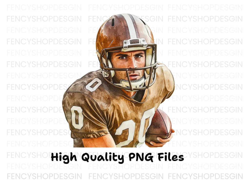 Dynamic Football Player Clipart Bundle