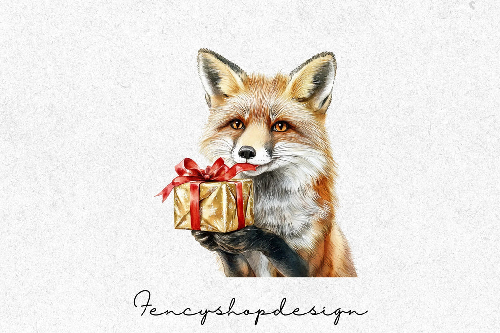 Fox and Forest Elements Clipart Bundle