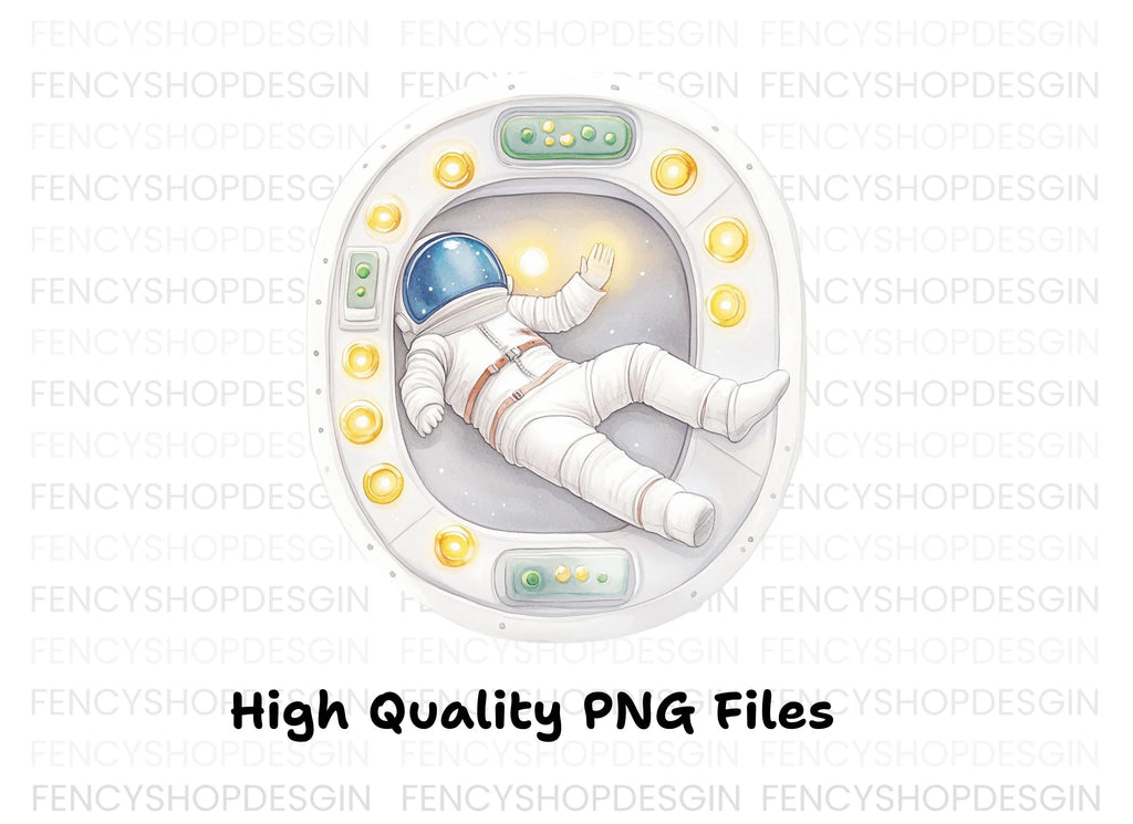 Astronaut in Capsule Clipart Bundle