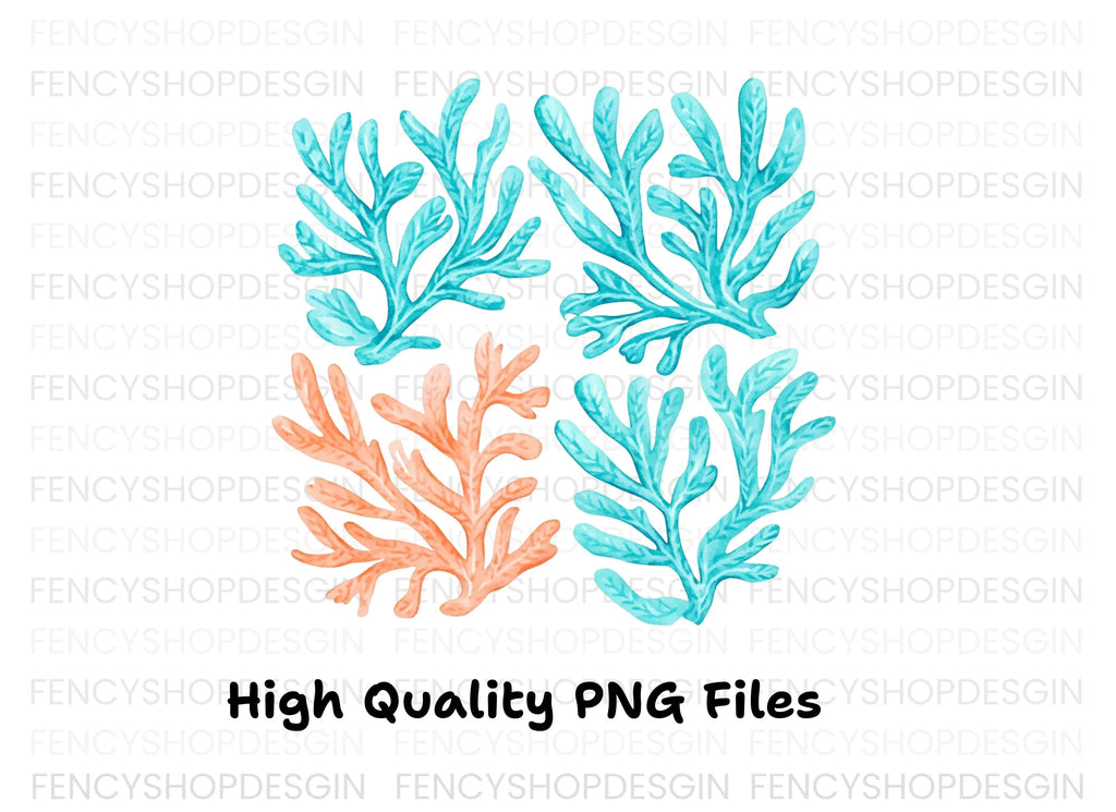 Coral Branches Clipart Bundle