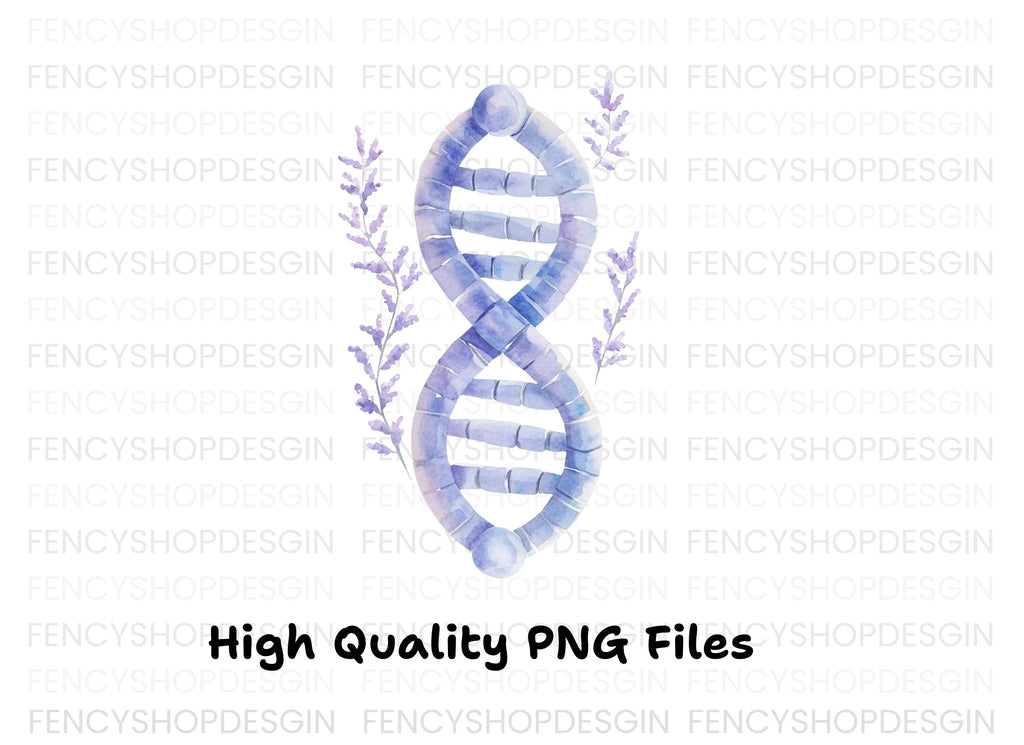 DNA Strand with Lavender Clipart Bundle