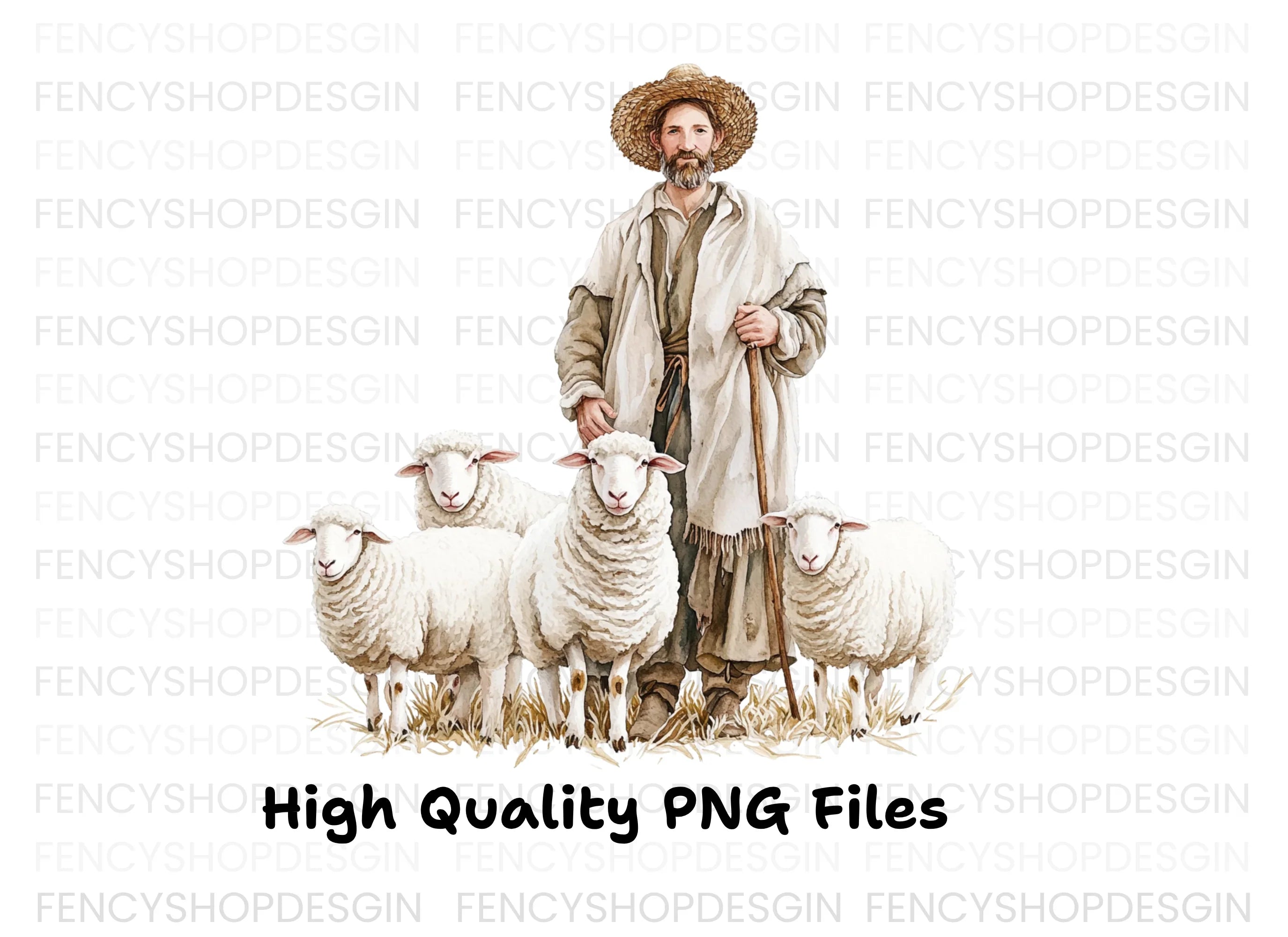Shepherds and Flocks Clipart Bundle