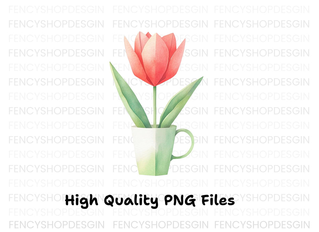 Origami Tulip Clipart Bundle