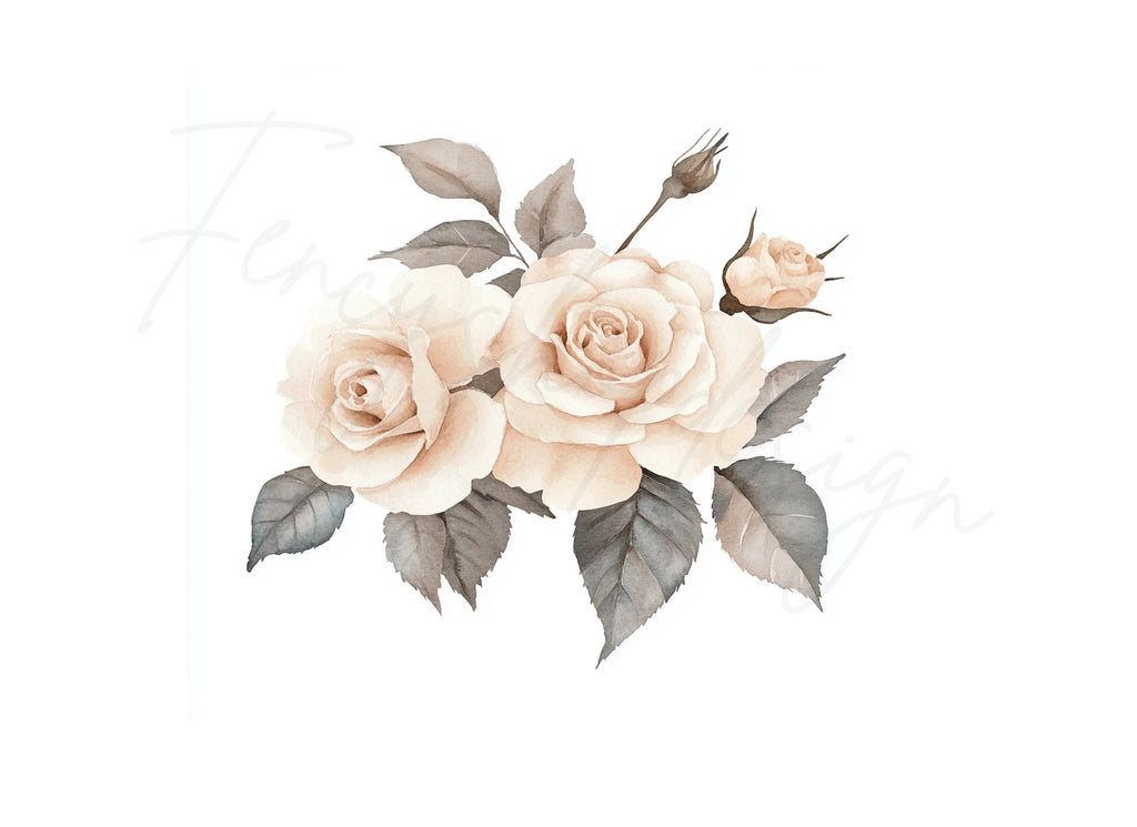 Delicate Rose Clipart Bundle