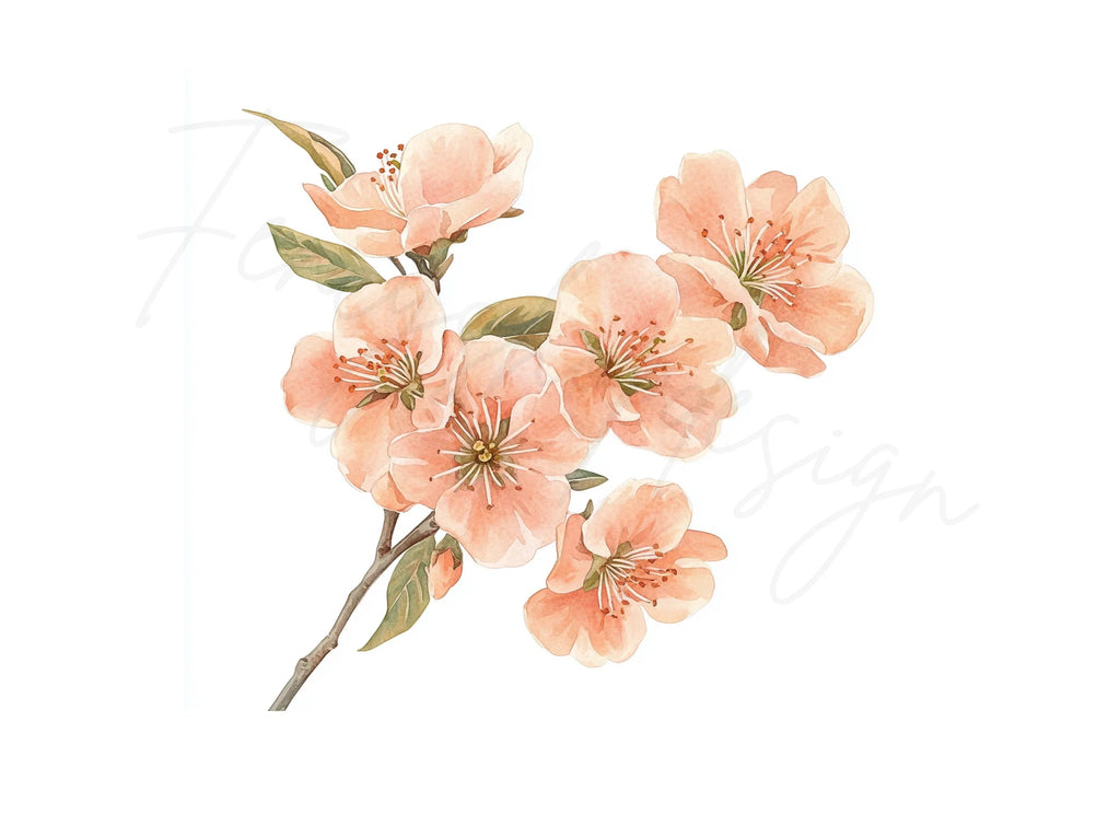 Cherry Blossom Clipart Bundle