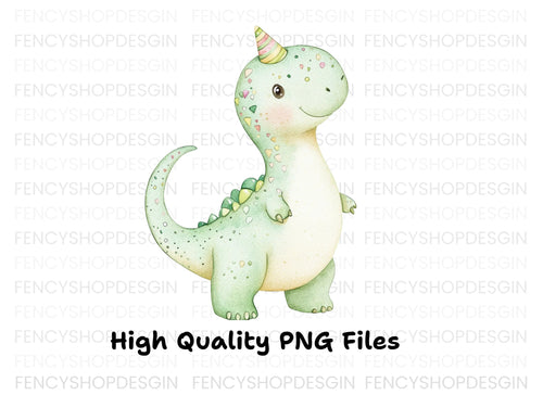 Adorable Baby Dinosaur Birthday Clipart Bundle