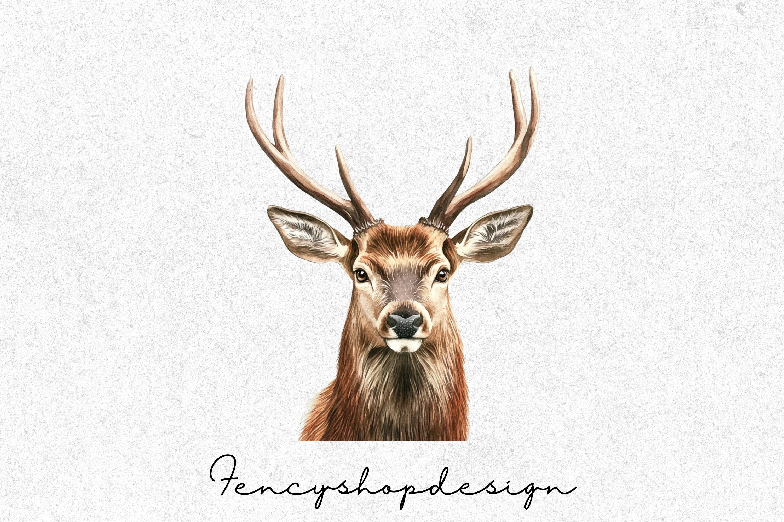Majestic Deer Head Clipart Bundle