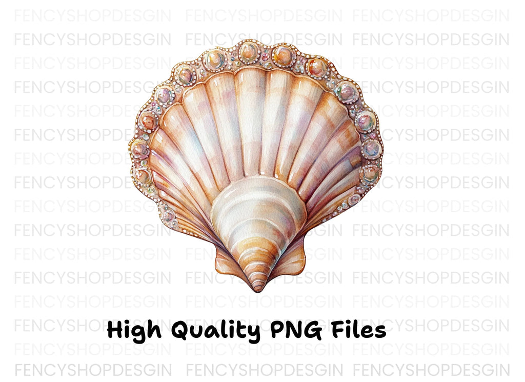 Elegant Seashell Jewels Clipart Bundle