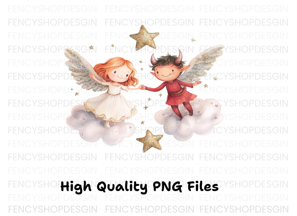 Angels and Devils Clipart Bundle