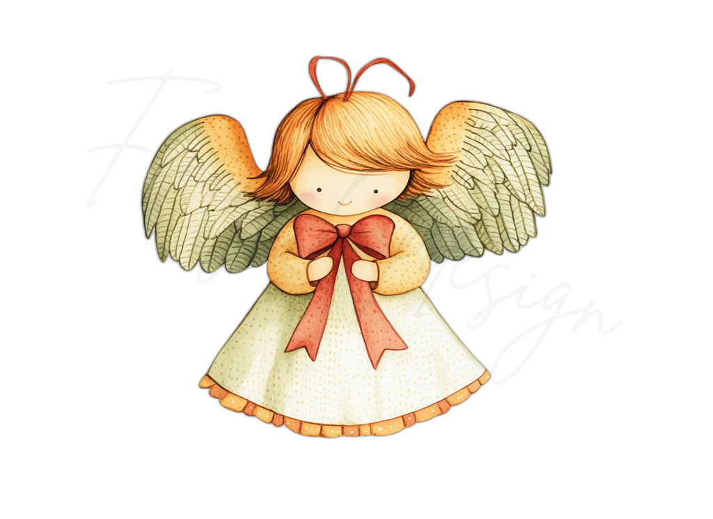 Charming Christmas Angel Clipart Bundle