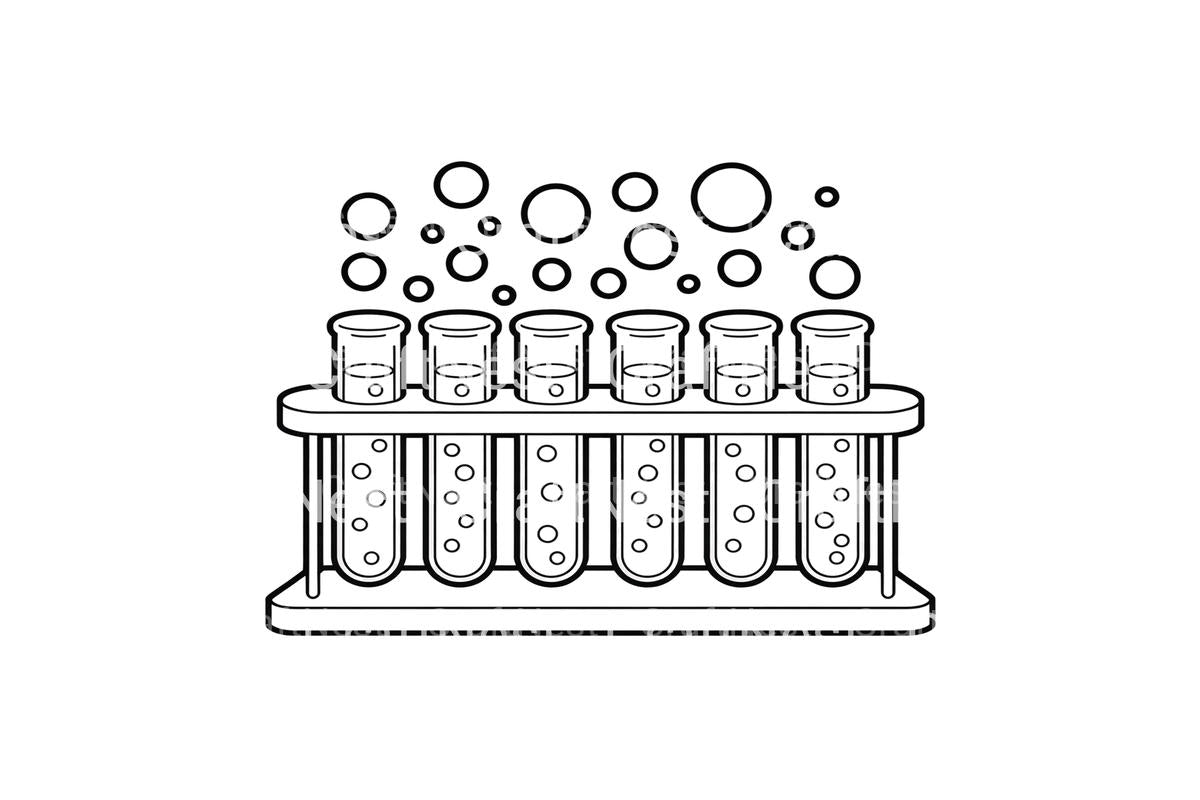 Christmas Test Tube Experiments Coloring Books