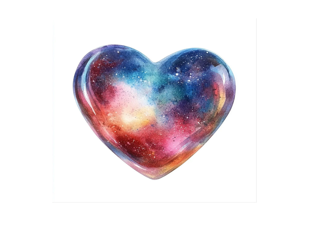 Cosmic Galaxy Heart Clipart Bundle