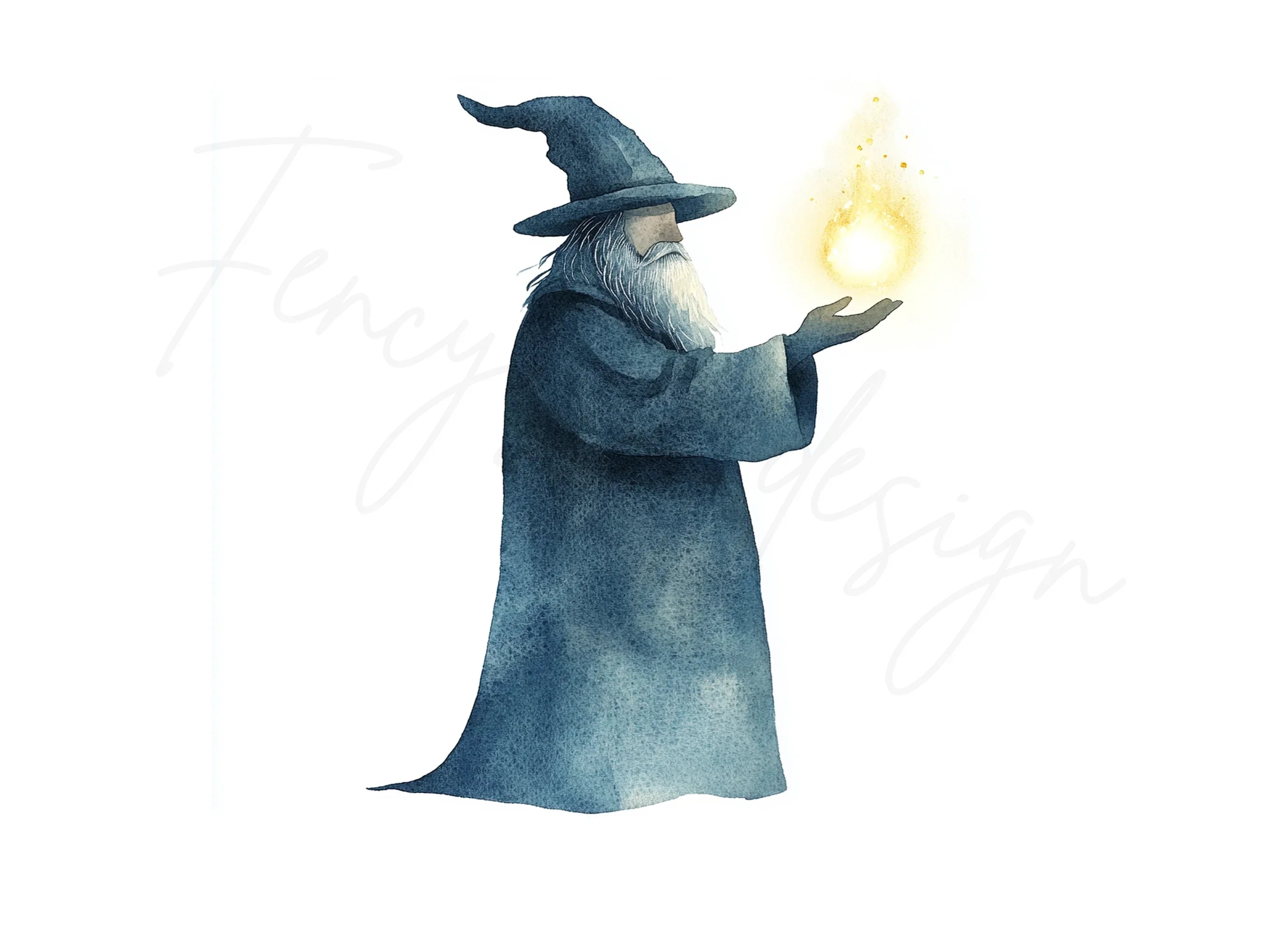 Wizard with Magic Orb Clipart Bundle
