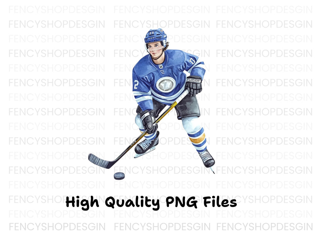 Ice Hockey Action Figures Clipart Bundle