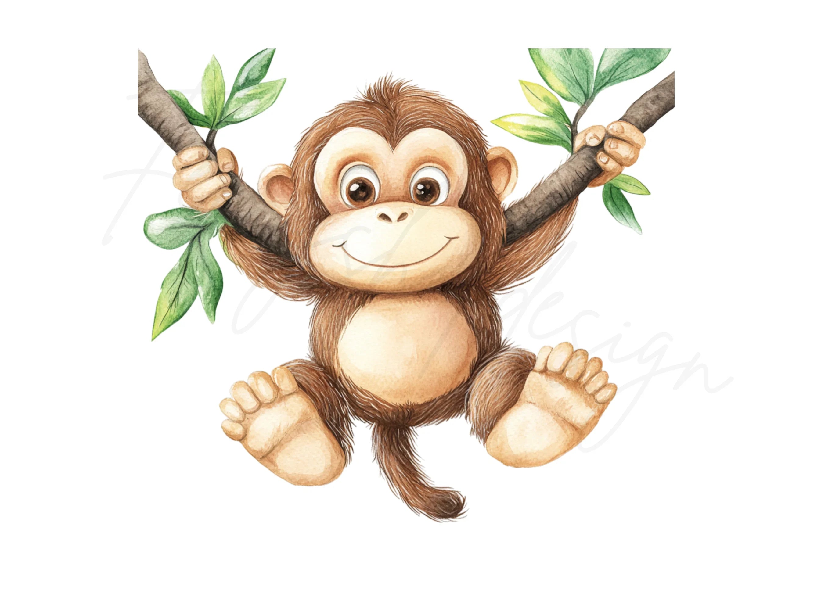 Adorable Monkey Clipart Bundle