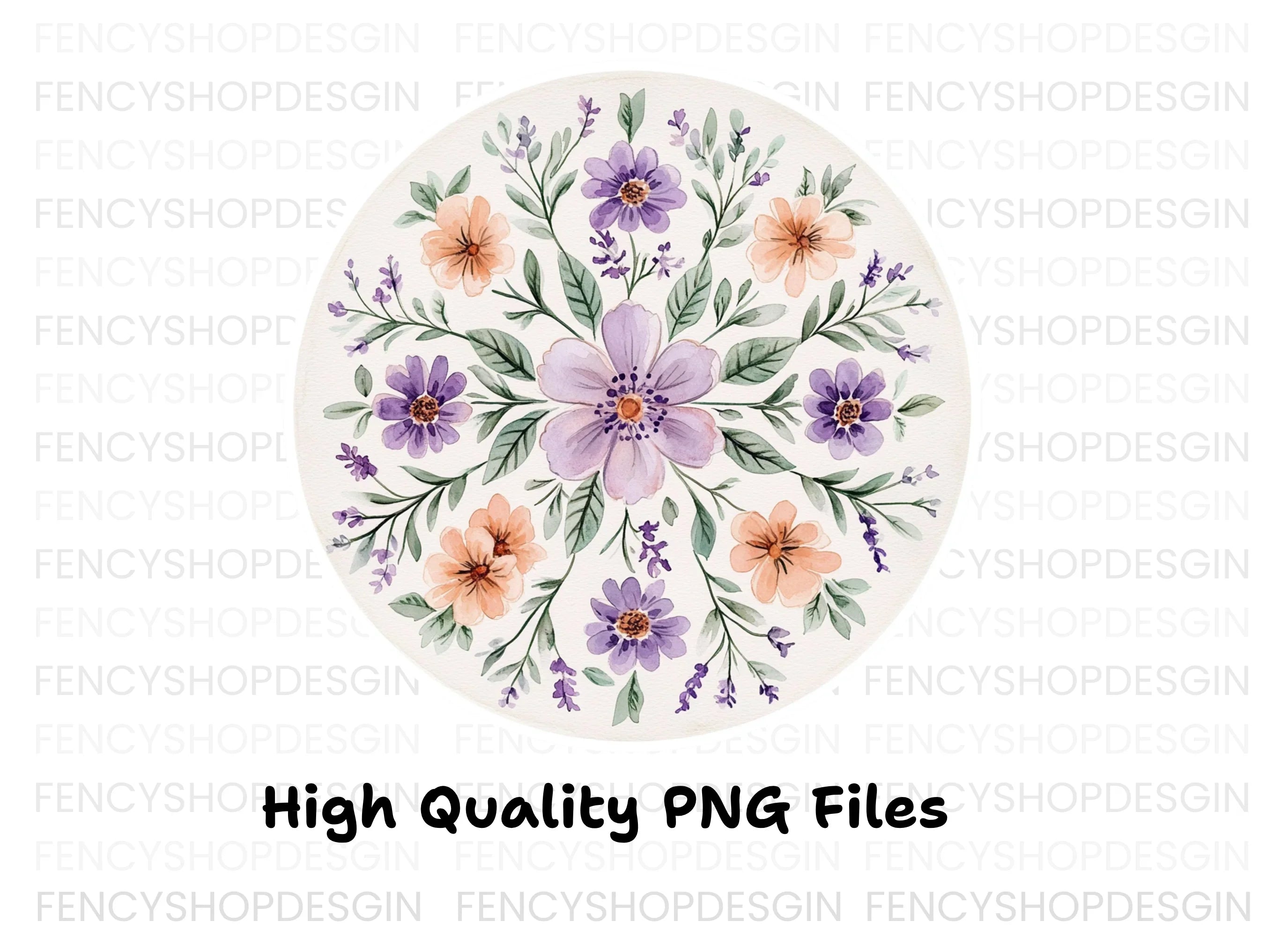 Floral Mandala Clipart Bundle