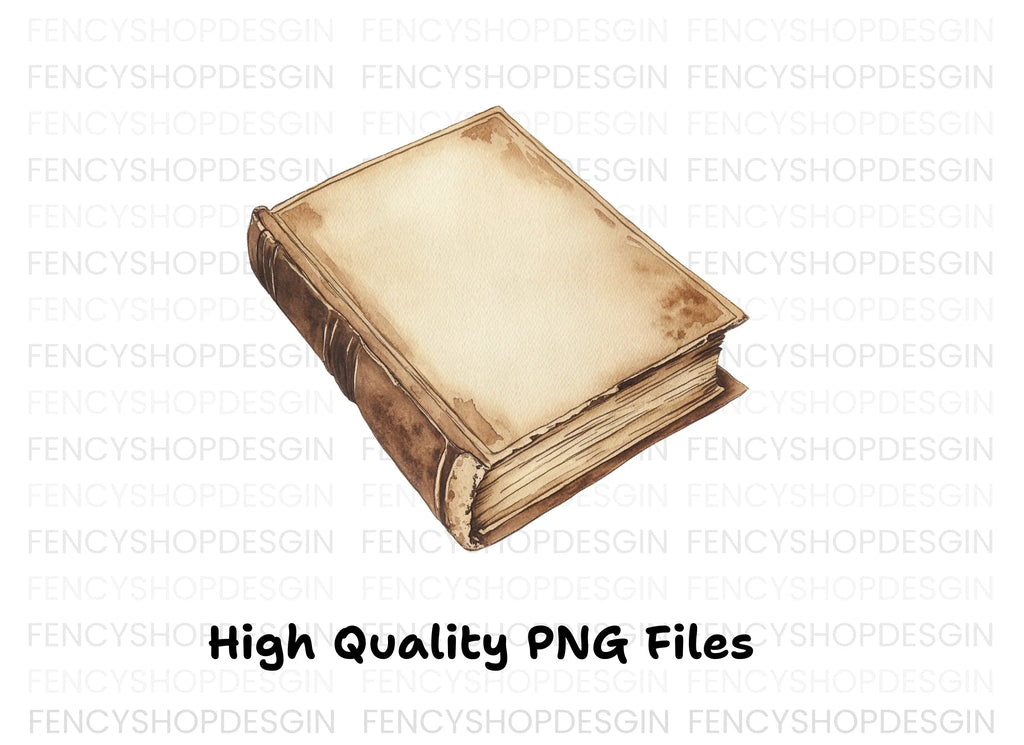 Vintage Old Books Clipart Bundle