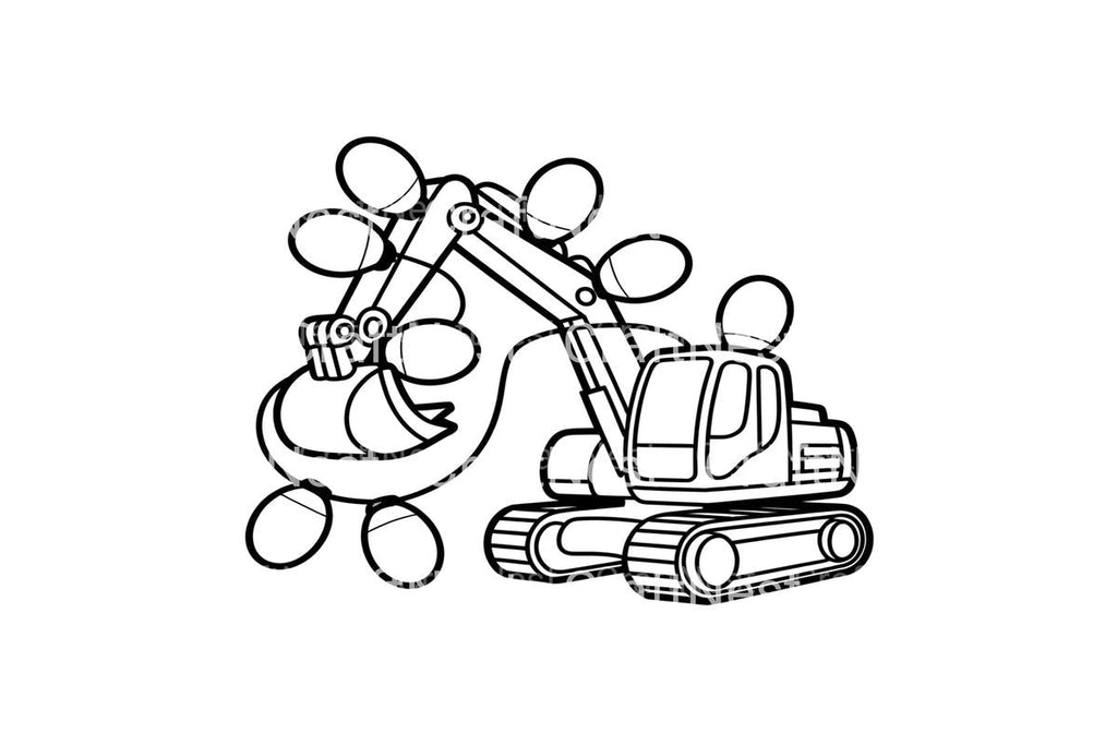 Excavator Christmas Lights Coloring Books