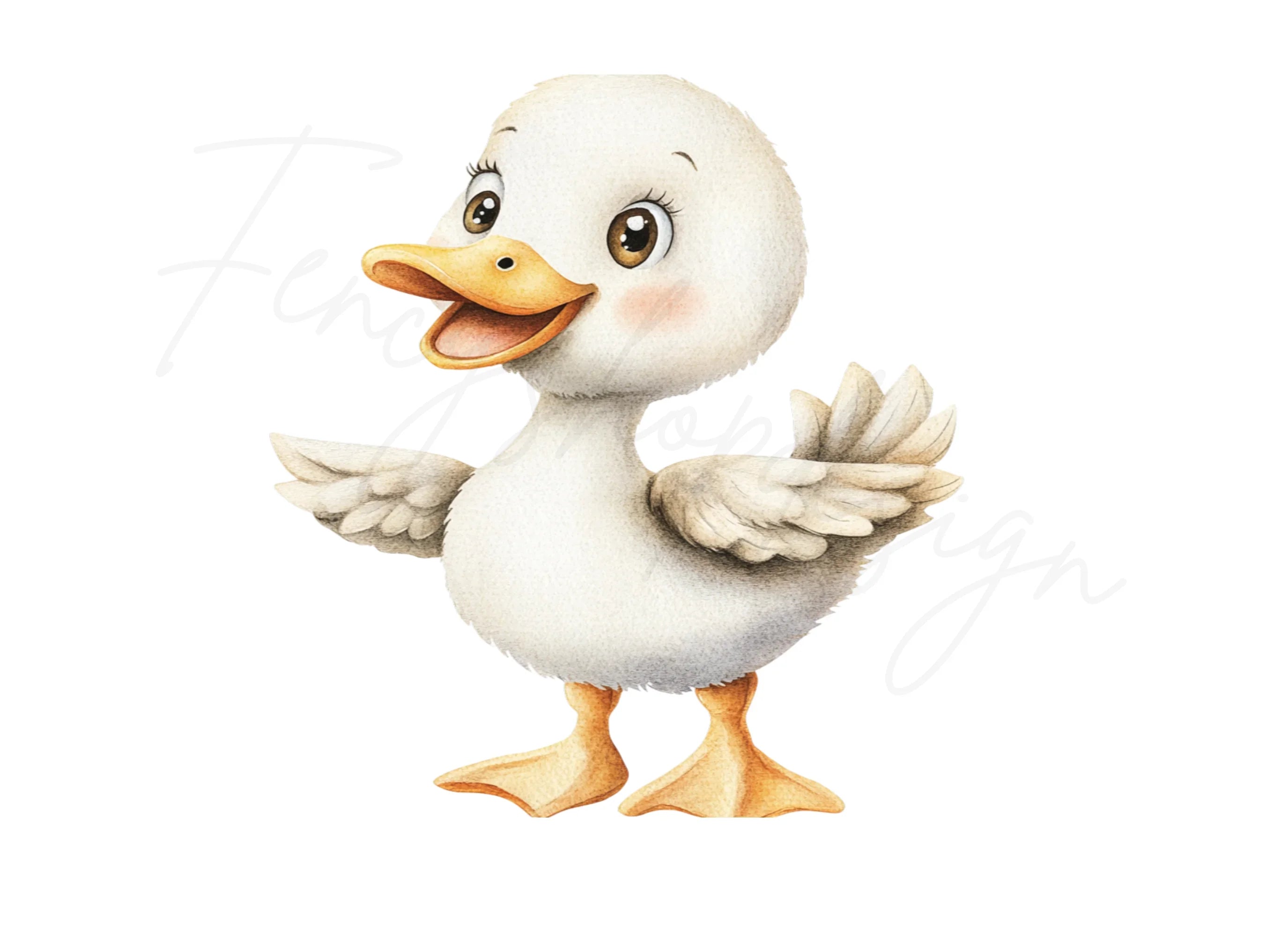 Cute Baby Ducklings Clipart Bundle
